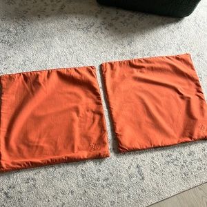 Set of 2 Ralph Lauren orange pillow covers